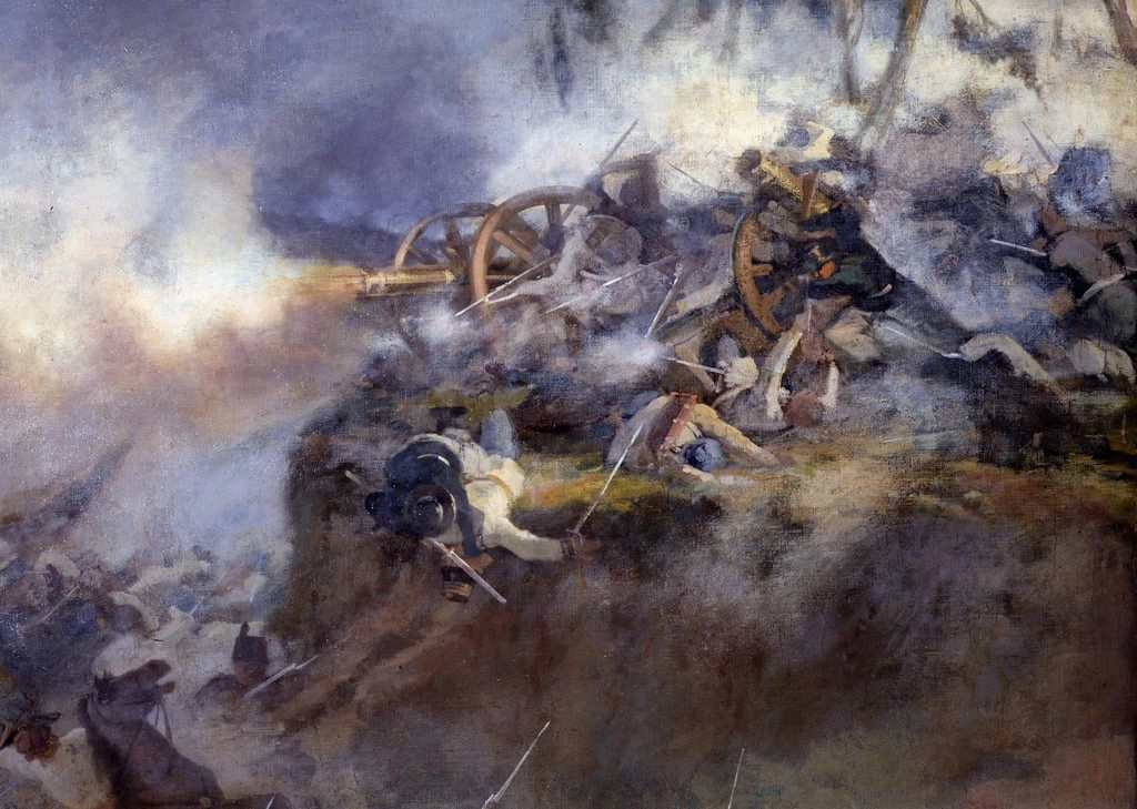 La battaglia di San Martino del 24 giugno 1859 - Palazzo Pitti, Firenze, dettaglio